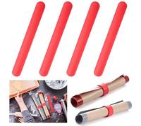 Teenyyou 4 Pcs Silicone Storage Band for Baking Mats Wrapping Paper Clamps Silicone Roll Holder Flip Wraps Gift Poster Paper Roll Holder Slap Bands for Christmas Storage Organization