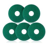 Teenyyou 5 Pcs 12" Green Floor Maintenance Pads Heavy Duty Cleaning and Stripping Pads Hardwood Floor Buffer Commercial Floor Scrubber Pad Non Woven Thick Scrubbing Pads for Floor Buffer Machine