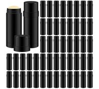 Teenyyou 50 Pcs 60ml/2oz Empty Deodorant Containers Twist Up Plastic Filling Bottle Refillable Deodorant Holder Tube for Homemade DIY Lipstick Sunscreen Balm Lotion Bar(Black)