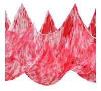 Teenyyou 590 x 85 in Halloween Creepy Cloth Decoration Large Bloody Spooky Fabric Cloth Scary Gauze Cheesecloth for Halloween Party Supplies Window Table Wall Decorations(Red)