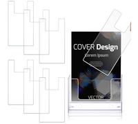 Teenyyou 6 Pcs 3.5'' x 7'' Clear Acrylic Literature Shield for 4'' x 9'' Brochure Magazine Holders Clear Brochure Holders Shield to Keep Papers from Falling Forward for Store Shopping Mall Office