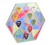 Teenyyou Hexagon Guitar Pick Display Case Holder Wall Mountable Guitar Pick Storage Holder Case Gifts for Men Music Lovers Players Guitarist Collectible Decoration (Multicolored)