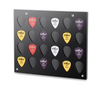 Teenyyou Rectangle Guitar Pick Display Case Holder Wall Mountable Guitar Pick Storage Holder Case Gifts for Men Music Lovers Players Guitarist Collectible Decoration(Black-2)