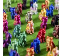 Teenzee 100pcs Mini 3D Printed Animals Tiny Animals Plastics Figures Miniature Little Small Cat Figurines Bulk for Micro Fairy Garden Landscape Accessories Hide Crafts Decor Aquarium
