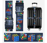 Teeoff 2 Pack Elastic Luggage Straps Suitcase Belts Travel Bag Accessories Adjustable 220CM (Magic Cube)