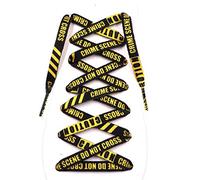 Teeoff Flat Printed Shoelaces,Shoe Laces for Sneakers, Designer Fun Shoestring, Yellow Line, 31.5“