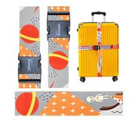 Teeoff Luggage Straps Suitcase Belts Travel Bag Accessories Adjustable 220CM, Geometric ET- 2 Pack, ONE_SIZE