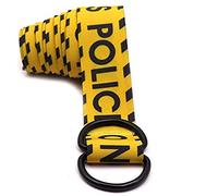 Teeoff Web Belt with Double D-Ring Buckles 1.38" Wide Metal Tip Canvas Web Belt for Jeans Shorts Trousers 16 Colors 2 Sizes (Yellow Letter, 47.2")