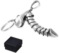 TEEORO Funny Erectable Pendant,Creative Male Organ Modeling Necklace,Mens pendant Funny Jewelry for Men Women (Silver)