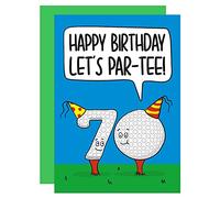 TeePee Creations 70th Birthday Card, Golf Birthday A6 Card, Funny Golf Birthday Card, Male 70th Card, For Dad Gift, For Grandad Present, For Him Card, Pun Birthday Card (70th), Green