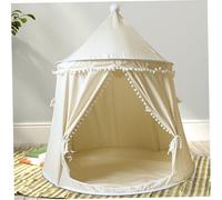 Teepee Tent for Kids, 51x43 Inch Foldable Kids Tent Indoor with Window & Tie Rope, Soft Comfort Playhouse for Girls, Boys, Halloween Decorations