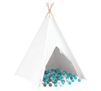 vidaXL Teepee Tent White 120 x 120 x 150 cm Fabric and Plastic