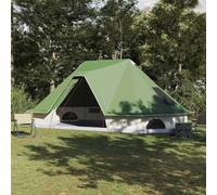 Teepee Tent with Roof with Storage Green 680 x 430 x 270 cm TAFT Family Outdoor Camping Gazebo with E-Port and Hanging Hooks for Garden and Festival