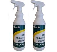 Teepol BGS Universal Cleaner - Multipurpose Carpet and Upholstery Cleaner Spray - Stain Remover for Hard Surfaces, Upholstery, and Fabric Sofas, Non-Perfumed, 1L (Pack of 2)