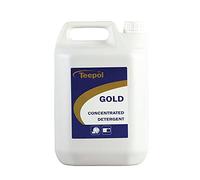 Teepol Gold Concentrated Detergent - Dishwashing Liquid 5L - Dish Soap & Floor Cleaner, Multi Surface Cleaner for Oil, Dirt, Grease Removal - PH-Neutral Washing Up Liquid for Home & Business