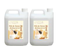 Teepol Milk & Honey Hand Wash - Luxury Liquid Hand Soap - Antibacterial Handwash - Effective Germ-Removal Hand Soap - Gentle on Skin, 2x5l