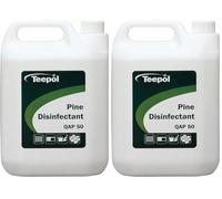 Teepol Pine Disinfectant Liquid QAP 50-5L Concentrated Disinfectant General Purpose Cleaner, Kills 99.9% of Germs Floor Cleaning Liquid - Suitable For Homes, Offices and Hospitals - Pine Scented