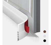 teeppo Door Seal Draught Excluder 100 cm White TPE Material Energy Efficient Wind Resistant Soundproof Door Protection