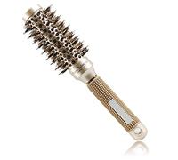 TEEROVA Ceramic & Ionic Round Barrel Hair Brush with Boar Bristle, Best Roller Hairbrush for Blow Drying, Curling&Straightening, Volume&Shine (2.5"）