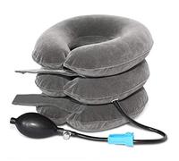 TEEROVA Cervical Neck Traction Collar Device Inflatable Spine Alignment Pillow Instant Pain Relief for Chronic Neck and Shoulder Pain (Gray)