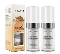 TEEROVA Concealer Cover Cream, Moisturizing Flawless Colour Changing Warm Skin Tone Foundation, Makeup Base Nude Face Liquid Cover Concealer - 2 Pack