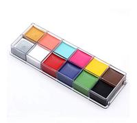 TEEROVA Face Body Paint Professional 12 Flash Colors Face Oil Painting Art Makeup Palette Set