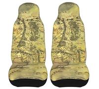 Teery-YY Middle Earth Map Pattern Car Seat Covers 2 Pcs Front Seat Protector Cover Cushion Auto Decor Universal Fit Most Vehicle, Car, SUV Sedan & Truck