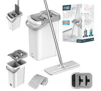 TEESA Cleaning Mop TSA0046 New Clean R19, Two-Chamber Bucket 7.5 L, Grey