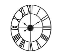 Teesa Clock Analog Wall Large Aluminum 60 cm TSA0039 Black