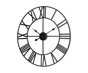 Teesa Clock Analog Wall Large Aluminum 60 cm TSA0039 Black