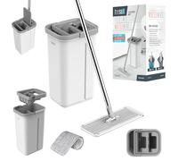 Teesa New Clean Cleaning Mop, Microfibre Plastic, Grey (Grey Chiné 14), 5.7 L