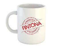 teesandmugs Made in Fintona Ceramic Mug - Unique Gift for Home and Office - Ely Town Keepsake Souvenir (White)
