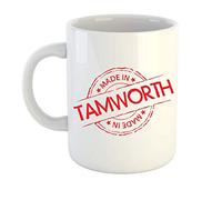 teesandmugs Made in Tamworth Ceramic Mug - Unique Gift for Home and Office - Ely Town Keepsake Souvenir (White)