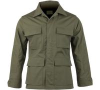 TEESAR MENS BDU ARMY UNIFORM FIELD JACKET TACTICAL RIPSTOP COTTON SHIRT OLIVE