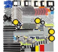 TEESE 415pcs Technic-Parts Compatible with Lego, Technic-Gears-Axles-Pins-Wheels Absorbers-Shocking Differential Tires Tracks for Technic-Project(Random Color)