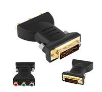 Teesea DVI-I 24+5 Male to 3 RCA Female Adapter - Gold Plated Copper Connector for HDTV Projector PC to TV