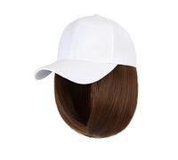 TEESONG Cap with Hair Extensions for Women Cap Synthetic Wig Hair Extensions Hair Wigs For Women Short Straight Bob High Temperature Fiber Adjustable Hip Hop Baseball Cap Hat Wig for Women(Color:16)