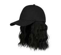 TEESONG Cap with Hair Extensions for Women Hat Wig Women Fashion Wig Hat Bob Short Curly Wig Adjustable Removable Wig Hat for Women Hat Wig for Women(Color:C)