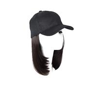 TEESONG Cap with Hair Extensions for Women Hat With Wig For Women Synthetic Extensions Hair Short Straight Naturally Connect Baseball Cap Adjustable Wig With Cap Hat Wig for Women(Color:9)