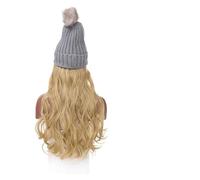 TEESONG Cap with Hair Extensions for Women Synthetic Hair Women Winter Warm Keeping Hair Extension Hats Wigs For Women Colors Wavy Hair Hat Wig for Women(Color:3)
