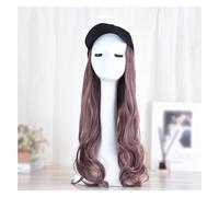 TEESONG Cap with Hair Extensions for Women Women's Wig Cap, Long Wavy Curly Wig Wig Cap, Natural And Realistic Wig Cap, Suitable For Daily Party Use Hat Wig for Women(Color:04)