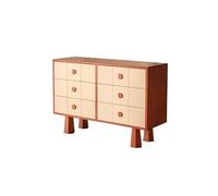 TEESONG Sideboard Buffet Cabinet 120x40x81cm Color Matching Solid Wood Living Room Retro Wall Sideboard Bedroom Medieval Creative Sofa Side Storage Cabinet Food Pantry Cabinet