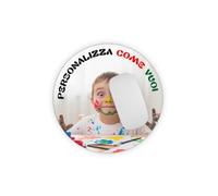 Teetaly Customisable Mouse Pad - Mouse Pad in Soft Fabric with Non-Slip Rubber Base, Photo, Logo or Text Print - Made in Italy by (Tondo)