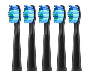 Teeteck Replacement Toothbrush Heads Compatible with Fairywill 507/508/D7/D8/515/551/917/959,Black,5 Count