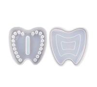 Teeth Box Resin Mold Silicone Epoxy Resin Casting Molds for Deciduous Teeth Collection with Lanugo Bottles Tooth Mold Silicone