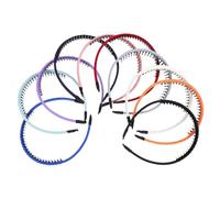 Teeth Comb Headband Hair Accessory Plastic Fabric Covered 10pcs
