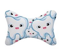 Teeth Dentist Dentistry Dental Car Neck Pillows with Memory Foam Soft Headrest Cushion Head Rest for Driving Home Office Chair 2 Pcs