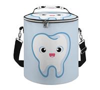 Teeth Dentist Dentistry Dental Double Cooler Bag Insulated Leakproof Tote Portable Cooling Lunch Shoulder Bag for Picnic Beach Work Travel 10"x12"