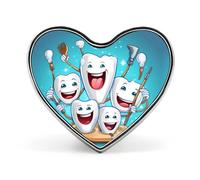 Teeth Dentist Dentistry Dental Funny Lapel Pins Heart Button Brooch Badge Pin Hat Clothes Bag Jewelry for Men Women