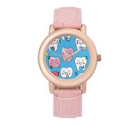 Teeth Dentist Tooth Colorful Fashion Women's Watch Easy Reader Novelty Slim Quartz Casual Dress Wrist Watches